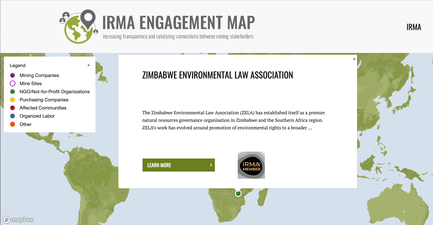 Member Spotlight Zimbabwe Environmental Law Association IRMA The