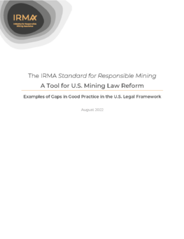 IRMA a Tool for U.S. Mining Law Reform_Examples of Gaps in U.S. Framework - cover