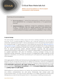 IRMA CRMA Position Paper thumbnail
