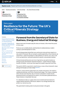 UK Critical Minerals Strategy thumbnail