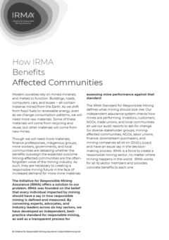 Thumbnail of How IRMA Benefits Affected Communities
