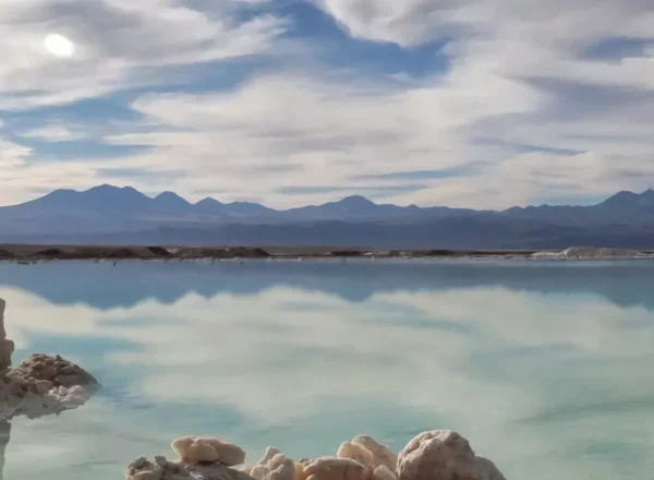 Lagoon at Albemarle Atacama operation. Credit Albemarle