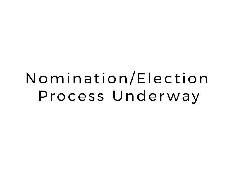 Nomination Election Process Underway Nomination process underway