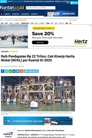 Harita nickel in kontan