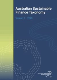 The Australian Sustainable Finance Taxonomy